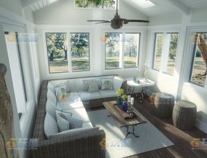 玩酷CG网—民居小客厅Blender模型