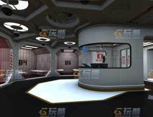 玩酷CG网—科技殖民地监狱Blender模型