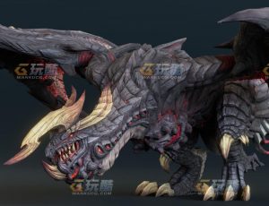 玩酷CG网—恶魔龙Blender模型