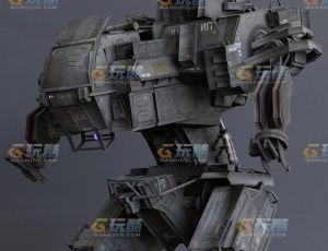 玩酷CG网—科幻战争机甲Blender模型