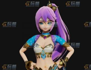 玩酷CG网—可爱俏皮灵兽师Blender模型