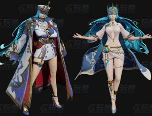 玩酷CG网—2组美艳御姐Blender模型