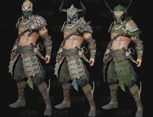 玩酷CG网—三组忍者杀手Blender模型