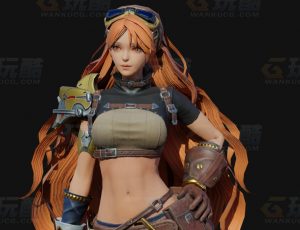 玩酷CG网—机器改造美女Blender模型