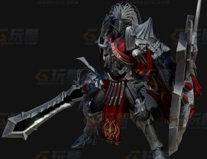 玩酷CG网—霸气铠甲战士Blender模型