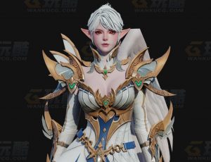 玩酷CG网—天使战士Blender模型