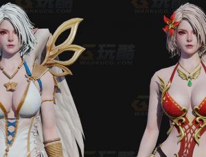 玩酷CG网—性感天使Blender模型