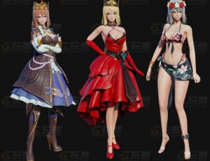 玩酷CG网—傲娇小公主Blender模型