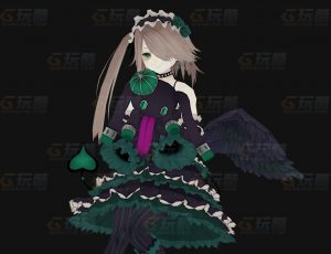 玩酷CG网—小花裙萝莉Blender模型