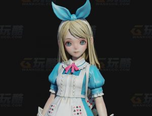 玩酷CG网—可爱萌系小萝莉Blender模型