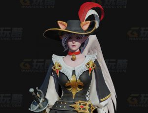 玩酷CG网—女佐罗Blender模型