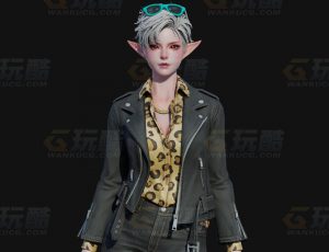 玩酷CG网—时尚御姐Blender模型