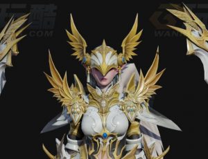 玩酷CG网—天使女王Blender模型