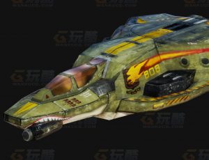 玩酷CG网—破旧战机Blender模型