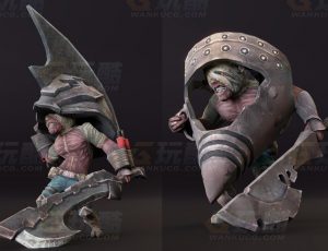 玩酷CG网—头盔怪Blender模型