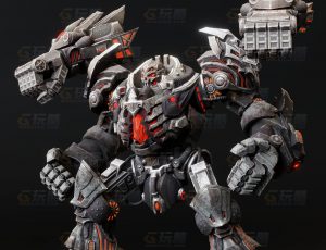 玩酷CG网—魔鬼机甲战神号Blender模型