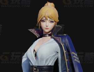 玩酷CG网—魅力妩媚高挑御姐Blender模型