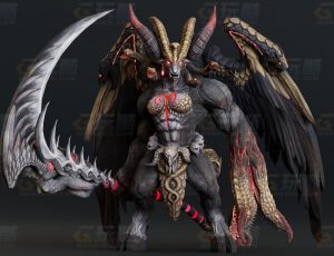 玩酷CG网—多面兽王Blender模型