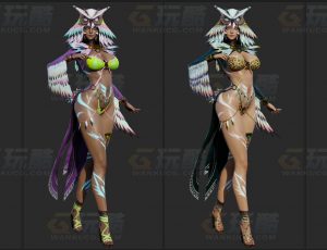 玩酷CG网—埃及猫女Blender模型