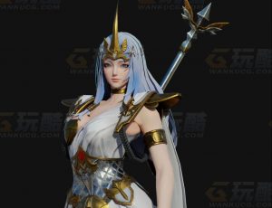 玩酷CG网—女罗马战士Blender模型