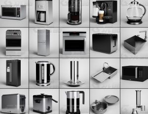 玩酷CG网—厨房电器C4D模型