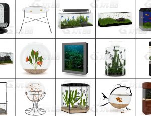 玩酷CG网—养鱼鱼缸C4D模型