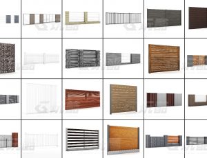 玩酷CG网—别墅门墙C4D模型