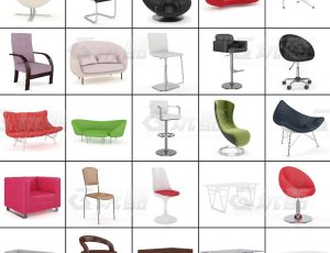 玩酷CG网—桌子沙发v3C4D模型