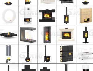 玩酷CG网—壁炉火炉C4D模型