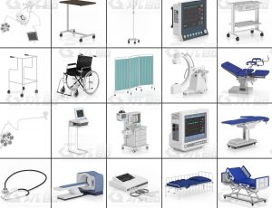 玩酷CG网—医院设备C4D模型