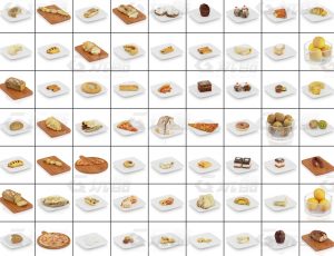 玩酷CG网—水果糕点C4D模型