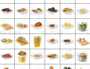 玩酷CG网—水果糕点v2C4D模型