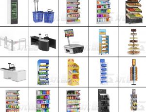 玩酷CG网—商场柜台v2C4D模型