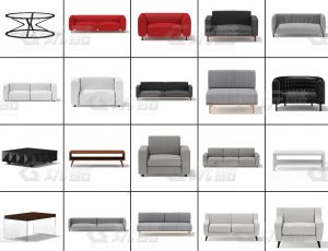 玩酷CG网—桌子沙发v5C4D模型