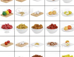 玩酷CG网—水果蔬菜9C4D模型