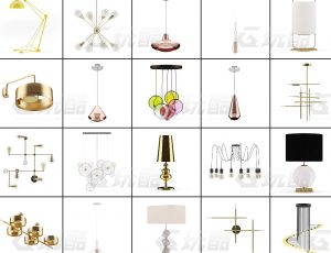 玩酷CG网—灯管灯泡灯具v4C4D模型