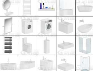 玩酷CG网—浴室设备C4D模型