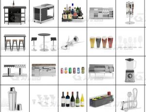 玩酷CG网—酒吧设备C4D模型