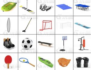 玩酷CG网—体育用品C4D模型