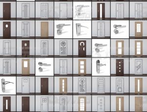 玩酷CG网—门与把锁C4D模型