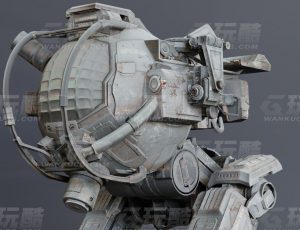 玩酷CG网—泰坦机甲5号Blender模型