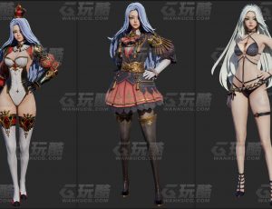 玩酷CG网—高冷御姐Blender模型