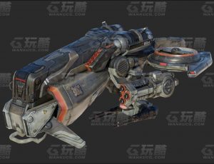 玩酷CG网—科幻战舰Blender模型