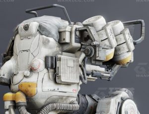 玩酷CG网—泰坦机甲8号Blender模型