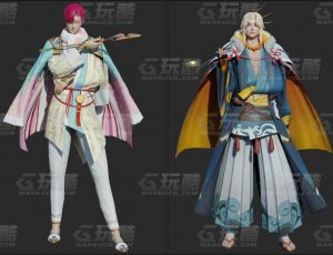 玩酷CG网—日本浪客Blender模型