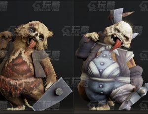 玩酷CG网—浣熊怪Blender模型