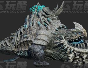 玩酷CG网—熔岩巨龟Blender模型