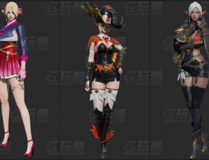 玩酷CG网—长腿小姐姐Blender模型