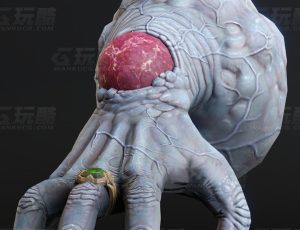 玩酷CG网—地狱恶魔手Blender模型