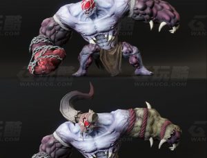 玩酷CG网—地狱肉霸怪Blender模型